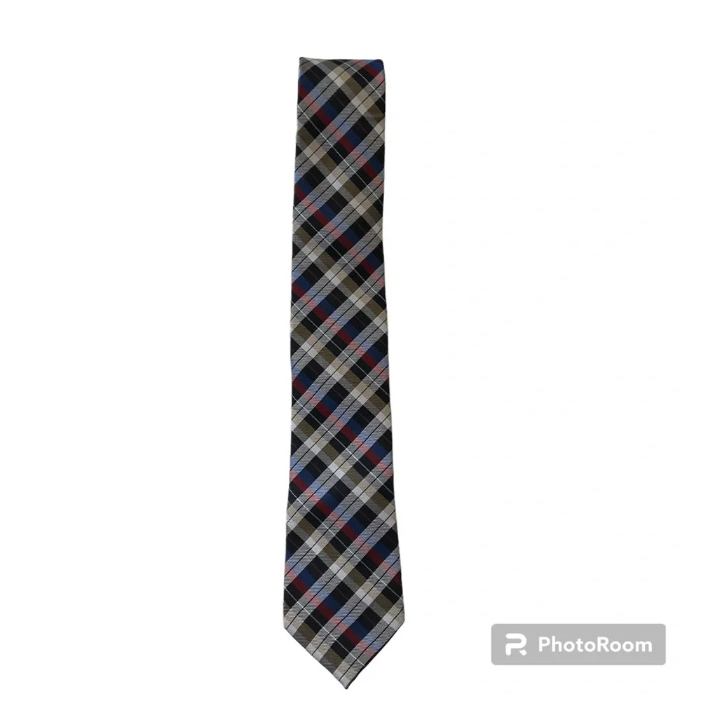 Ben Sherman Plaid Silk Blend Tie
